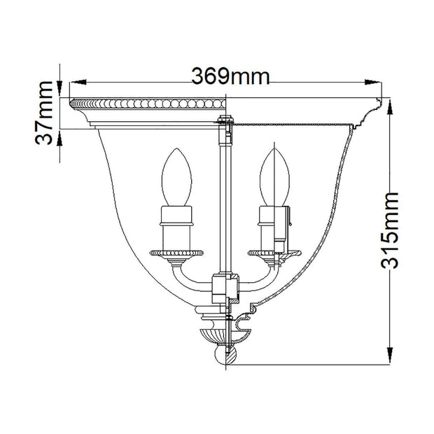 Glas Taklampa Korridor - PlafondLjus
