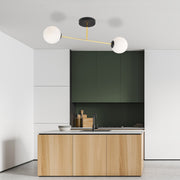 Glas- och mässingtaklampa - PlafondLjus