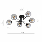 Taklampa Glas Metall - PlafondLjus