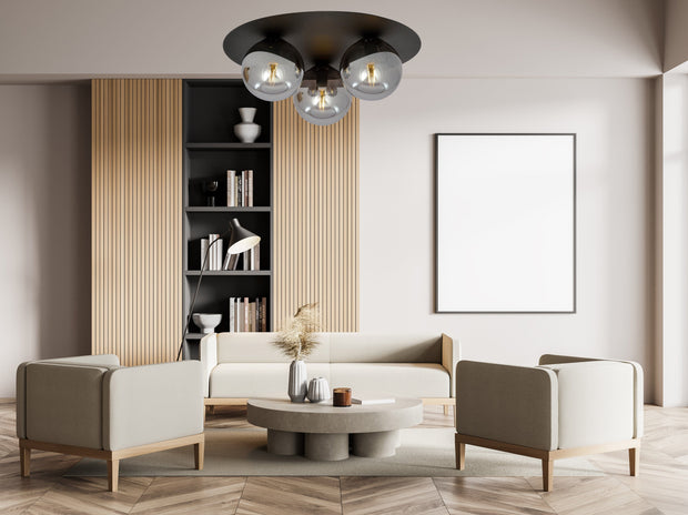 Rund Glas Taklampa - PlafondLjus