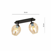 Vintage Glas Taklampa - PlafondLjus